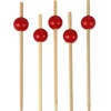 image:imageBambooMN Decorative Ball End Cocktail Fruit Sandwich Picks Skewers for Catered Events Holidays Restaurants or Buffets Party Supplies  47 Blue 100 pcsRed