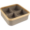 image:imageBambooMN Dresser Drawer Organizer Bamboo  3 Cells  GrayBrown