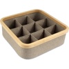 image:imageBambooMN Dresser Drawer Organizer Bamboo  3 Cells  GrayBrown