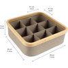 image:imageBambooMN Dresser Drawer Organizer Bamboo  3 Cells  GrayBrown