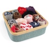 image:imageBambooMN Dresser Drawer Organizer Bamboo  3 Cells  GrayGray