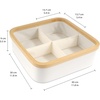 image:imageBambooMN Dresser Drawer Organizer Bamboo  3 Cells  GrayGray