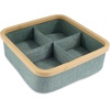 image:imageBambooMN Dresser Drawer Organizer Bamboo  3 Cells  GrayGreen