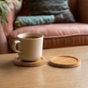 image:imageBambooMN Engraved Round Bamboo Coasters  BeerWine Theme  Assortment B  4 UnitsAssortment D