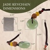 image:imageBambooMN Harmony Jade Donut Healing Necklace  Colorful Chakra Gemstone Keychains  Stone Disc Balancing PendantsJade Keychain  Style B