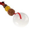 image:imageBambooMN Harmony Jade Donut Healing Necklace  Colorful Chakra Gemstone Keychains  Stone Disc Balancing PendantsJade Keychain  Style B