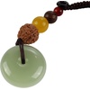 image:imageBambooMN Harmony Jade Donut Healing Necklace  Colorful Chakra Gemstone Keychains  Stone Disc Balancing PendantsJade Keychain  Style C