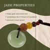 image:imageBambooMN Harmony Jade Donut Healing Necklace  Colorful Chakra Gemstone Keychains  Stone Disc Balancing PendantsJade Keychain  Style D