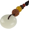 image:imageBambooMN Harmony Jade Donut Healing Necklace  Colorful Chakra Gemstone Keychains  Stone Disc Balancing PendantsJade Keychain  Style a