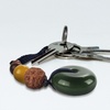 image:imageBambooMN Harmony Jade Donut Healing Necklace  Colorful Chakra Gemstone Keychains  Stone Disc Balancing PendantsJade Keychain  Style a