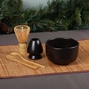 image:imageBambooMN Matcha Bowl Set Includes Bowl Rest Tea Whisk Chasaku amp Tea Spoon 1 Set Mint GreenBlack