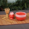image:imageBambooMN Matcha Bowl Set Includes Bowl Rest Tea Whisk Chasaku amp Tea Spoon 1 Set Mint GreenCoral