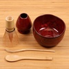 image:imageBambooMN Matcha Bowl Set Includes Bowl Rest Tea Whisk Chasaku amp Tea Spoon 1 Set Mint GreenDeep Red w Black