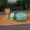 image:imageBambooMN Matcha Bowl Set Includes Bowl Rest Tea Whisk Chasaku amp Tea Spoon 1 Set Mint GreenGreen