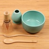 image:imageBambooMN Matcha Bowl Set Includes Bowl Rest Tea Whisk Chasaku amp Tea Spoon 1 Set Mint GreenGreen
