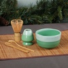 image:imageBambooMN Matcha Bowl Set Includes Bowl Rest Tea Whisk Chasaku amp Tea Spoon 1 Set Mint GreenMint Green