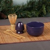 image:imageBambooMN Matcha Bowl Set Includes Bowl Rest Tea Whisk Chasaku amp Tea Spoon 1 Set Mint GreenPurple