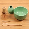 image:imageBambooMN Matcha Bowl Set Includes Bowl Rest Tea Whisk Chasaku amp Tea Spoon 1 Set Mint GreenSoft Light Green
