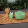 image:imageBambooMN Matcha Bowl Set Includes Bowl Rest Tea Whisk Chasaku amp Tea Spoon 1 Set Mint GreenSoft Light Green
