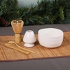 image:imageBambooMN Matcha Bowl Set Includes Bowl Rest Tea Whisk Chasaku amp Tea Spoon 1 Set Mint GreenWhite