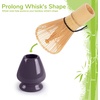 image:imageBambooMN Matcha Green Tea Whisk And Scoop 4 Piece Set  White Holder  1 SetPurple