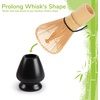 image:imageBambooMN Matcha Green Tea Whisk And Scoop 4 Piece Set  White Holder  1 SetSet  Black
