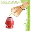 image:imageBambooMN Matcha Green Tea Whisk And Scoop 4 Piece Set  White Holder  1 SetSet  Coral