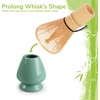 image:imageBambooMN Matcha Green Tea Whisk And Scoop 4 Piece Set  White Holder  1 SetSet  Green