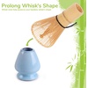 image:imageBambooMN Matcha Green Tea Whisk And Scoop 4 Piece Set  White Holder  1 SetSet  Shimmering Blue