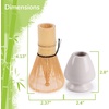 image:imageBambooMN Matcha Green Tea Whisk And Scoop 4 Piece Set  White Holder  1 SetSet  White