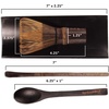 image:imageBambooMN Matcha Whisk Set  Golden Chasen Tea Whisk  Chashaku Hooked Bamboo Scoop  Tea Spoon  1 Set  Premium Matcha Set to Prepare a Traditional Cup of MatchaBlack Tea Whisk  Black Tray  Black Chasaku  Black Teaspoon Set