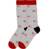image:imageBambooMN Mens Cotton Colorful Design Fashion Novelty Dress SocksAmerican Flag Print  2 Pairs