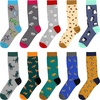 image:imageBambooMN Mens Cotton Colorful Design Fashion Novelty Dress SocksAssortment 10c  10 Pairs