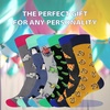 image:imageBambooMN Mens Cotton Colorful Design Fashion Novelty Dress SocksAssortment 4b  4 Pairs