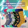 image:imageBambooMN Mens Cotton Colorful Design Fashion Novelty Dress SocksAvocado Print  1 Pair