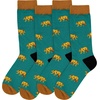 image:imageBambooMN Mens Cotton Colorful Design Fashion Novelty Dress SocksBig Brown Bear  4 Pairs