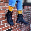 image:imageBambooMN Mens Cotton Colorful Design Fashion Novelty Dress SocksPretzel Print  1 Pair