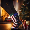 image:imageBambooMN Mens Cotton Colorful Design Fashion Novelty Dress SocksTree Ornaments  1 Pair