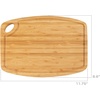 image:imageBambooMN Natural Bamboo Cutting Board wJuice Groove and Hanging Hole  1175 x 863 x 075  Vertical Cut  30 Pieces1