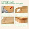 image:imageBambooMN Natural Bamboo Cutting Board wJuice Groove and Hanging Hole  1175 x 863 x 075  Vertical Cut  30 Pieces10