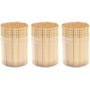 image:imageBambooMN Premium Wooden Round Toothpicks with Storage Holder for Food or Cleaning Your Teeth 3 Packs of 300 Pieces Party Supplies3 Pack