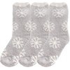 image:imageBambooMN Soft Warm Cozy Fuzzy Snowflake Socks Variety of Color Options02 Misty Nights