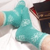 image:imageBambooMN Soft Warm Cozy Fuzzy Snowflake Socks Variety of Color Options06 Blizzard Blast