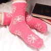 image:imageBambooMN Soft Warm Cozy Fuzzy Snowflake Socks Variety of Color Options06 Blizzard Blast