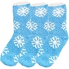 image:imageBambooMN Soft Warm Cozy Fuzzy Snowflake Socks Variety of Color Options07 Marshmallow Blue