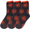 image:imageBambooMN Soft Warm Cozy Fuzzy Snowflake Socks Variety of Color Options09 Pumpkin Patch