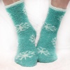 image:imageBambooMN Soft Warm Cozy Fuzzy Snowflake Socks Variety of Color Options09 Pumpkin Patch