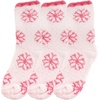 image:imageBambooMN Soft Warm Cozy Fuzzy Snowflake Socks Variety of Color Options13 Peppermint Bark