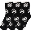 image:imageBambooMN Soft Warm Cozy Fuzzy Snowflake Socks Variety of Color Options14 Tuxedo Tails