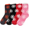 image:imageBambooMN Soft Warm Cozy Fuzzy Snowflake Socks Variety of Color OptionsAssortment 4c